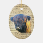 Hochlandkuh Keramik Ornament (Hinten)