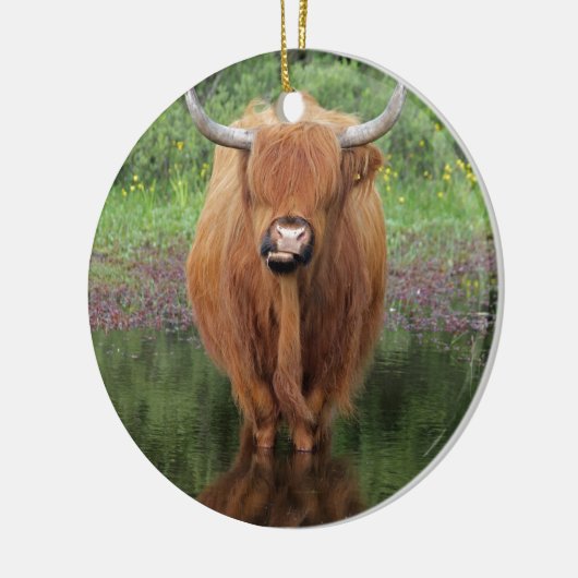 Hochlandkuh Keramikornament (Links)