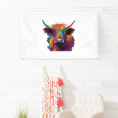 Hochlandkuh, Kuh, Hochlandkuh, niedliches Hochland Banner (Insitu)