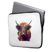 Hochlandkuh, Kuh, Hochlandkuh, niedliches Hochland Laptopschutzhülle (Vorderseite Links)