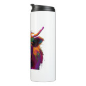 Hochlandkuh, Kuh, Hochlandkuh, niedliches Hochland Thermosbecher (Nach rechts gedreht)