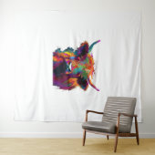 Hochlandkuh, Kuh, Hochlandkuh, niedliches Hochland Wandteppich (Beispiel (Horizontal))