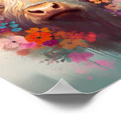 Hochlandkuh-Leinwand Wand an Wand Kunsthof Plakat (Ecke)