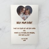 Hochlandkuh Mama & Calf Mütter Tagesfotokarte Dankeskarte (Innenseite)