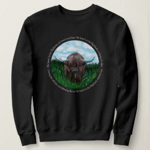 Hochlandkuh, mein Herz liegt im Hochland Sweatshirt