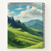 Hochlandkuh mit Campbell Tartan Scarf Notizblock (Rückseite)