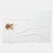 Hochlandkuh mit Gelbblütenkrone (Gelbblütenkrone) Geschirrtuch (Horizontal)