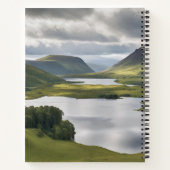 Hochlandkuh mit Gordon Dress Tartan Scarf Notizblock (Rückseite)