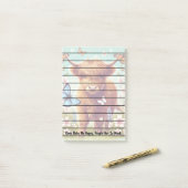 Hochlandkuh mit Schmetterlingen und Frühlingsblume Post-it Klebezettel (Auf Schreibtisch)