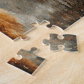 Hochlandkuh mit Weihnachtskranzkrone Puzzle (Seite)