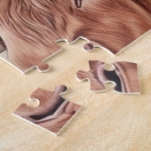 Hochlandkuh mit Wildblumen Puzzle (Seite)