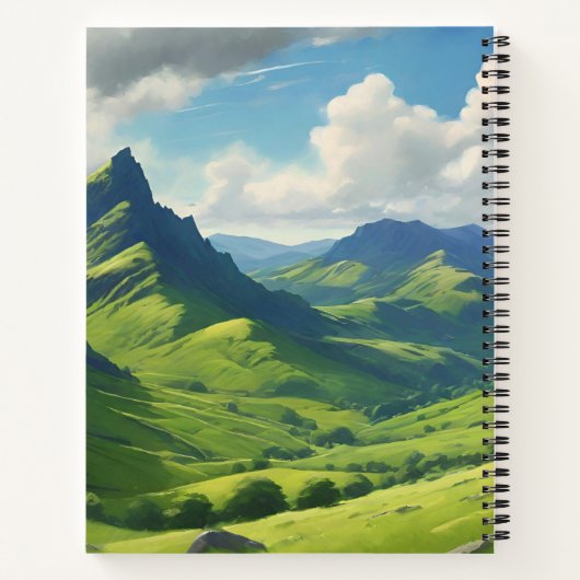 Hochlandkuh mit Wilson Ancient Tartan Scarf Notizblock (Rückseite)