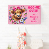 Hochlandkuh-Moo-ve über 4. Geburtstag Banner (Insitu)