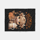 Hochlandkuh, Niedlich und gemütlich für Herbstspas Fleecedecke (Vorderseite (Horizontal))