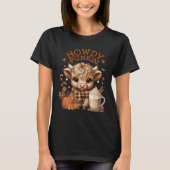 Hochlandkuh, Niedlich und gemütlich für Herbstspas T-Shirt (Vorderseite)