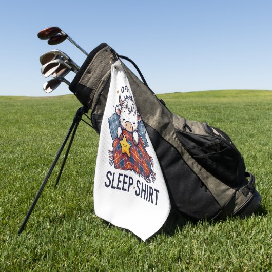 Hochlandkuh, Offizieller Schlaf Golfhandtuch (Gras)