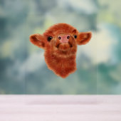 Hochlandkuh Oversifizierter T - Shirt Acrylschild (Neutral)