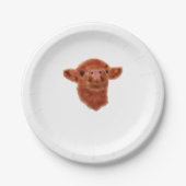 Hochlandkuh Oversifizierter T - Shirt Pappteller (Vorderseite)