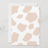 Hochlandkuh-Pampasgras-Zwillinge Babydusche Einladung (Rückseite)