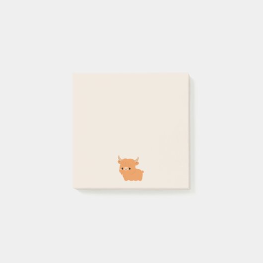 Hochlandkuh Post-it Klebezettel (Vorderseite)