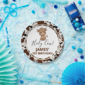 Hochlandkuh Print Birthday Party Pappteller (Party)