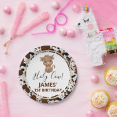 Hochlandkuh Print Birthday Party Pappteller (Party)