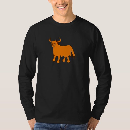 Hochlandkuh-Shirt-Design T-Shirt (Vorderseite)