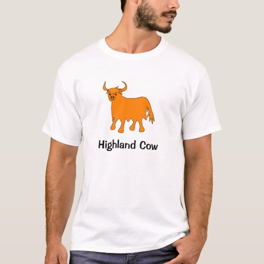 Hochlandkuh-Shirt-Design T-Shirt (Vorderseite)
