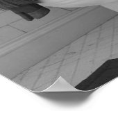 Hochlandkuh sitzend auf Toilette Reading Bad Poster (Ecke)