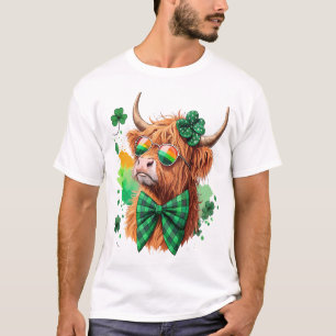 Hochlandkuh St Patrick�s Png, Glückskuh T-Shirt