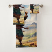 Hochlandkuh tanzt das Hochland Fling, Badhandtuch Set (Insitu)