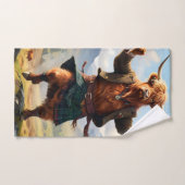 Hochlandkuh tanzt das Hochland Fling, Badhandtuch Set (Handtuch)