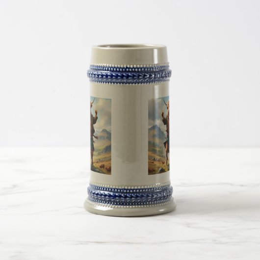 Hochlandkuh tanzt das Hochland Fling, Bierglas (Mittel)