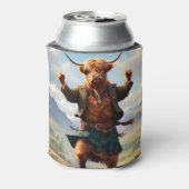 Hochlandkuh tanzt das Hochland Fling, Dosenkühler (Kanne Rückseite)