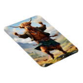 Hochlandkuh tanzt das Hochland Fling, Magnet (Rechte Seite)