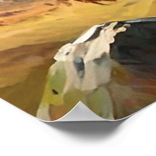 Hochlandkuh tanzt das Hochland Fling, Poster (Ecke)