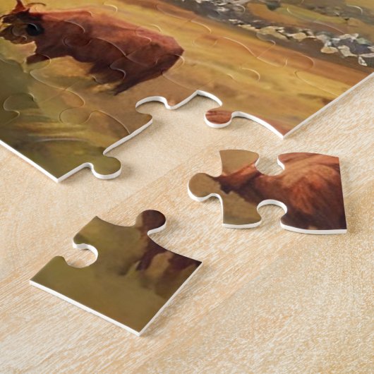 Hochlandkuh tanzt das Hochland Fling, Puzzle (Seite)