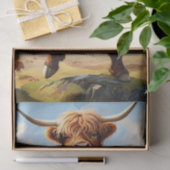 Hochlandkuh tanzt das Hochland Fling, Seidenpapier (Geschenk)