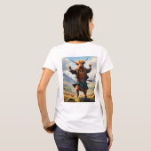 Hochlandkuh tanzt das Hochland Fling, T-Shirt (Schwarz voll)