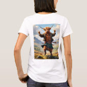 Hochlandkuh tanzt das Hochland Fling, T-Shirt (Rückseite)