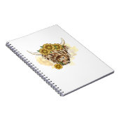 Hochlandkuh und Sonnenblumen. Perfektes Design für Notizblock (Rechte Seite)