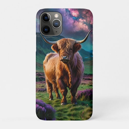 Hochlandkuh unter den Sternen Case-Mate iPhone Hülle (Rückseite)