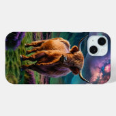 Hochlandkuh unter den Sternen Case-Mate iPhone Hülle (Rückseite (Horizontal))