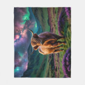 Hochlandkuh unter den Sternen Fleecedecke (Vorderseite)
