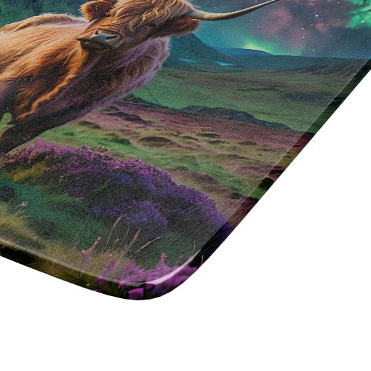 Hochlandkuh unter den Sternen Schneidebrett (Ecke)