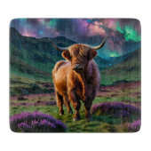 Hochlandkuh unter den Sternen Schneidebrett (Vorderseite)