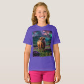 Hochlandkuh unter den Sternen T-Shirt (Vorne ganz)