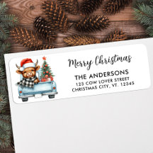Hochlandkuh Vintager LKW Weihnachtsrückgabe Adress