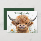 Hochlandkuhbücher für Babys RSVP Karte (Vorne/Hinten)