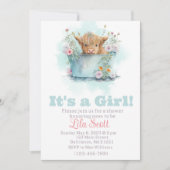 Hochlandkuhdusche Wildblume Einladung (Vorderseite)